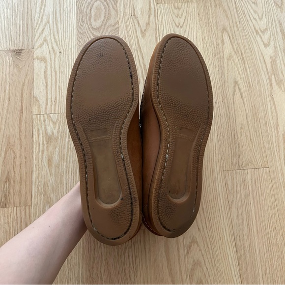 LL Bean Tan Boat Mocs Size 9.5 - Picture 4 of 6